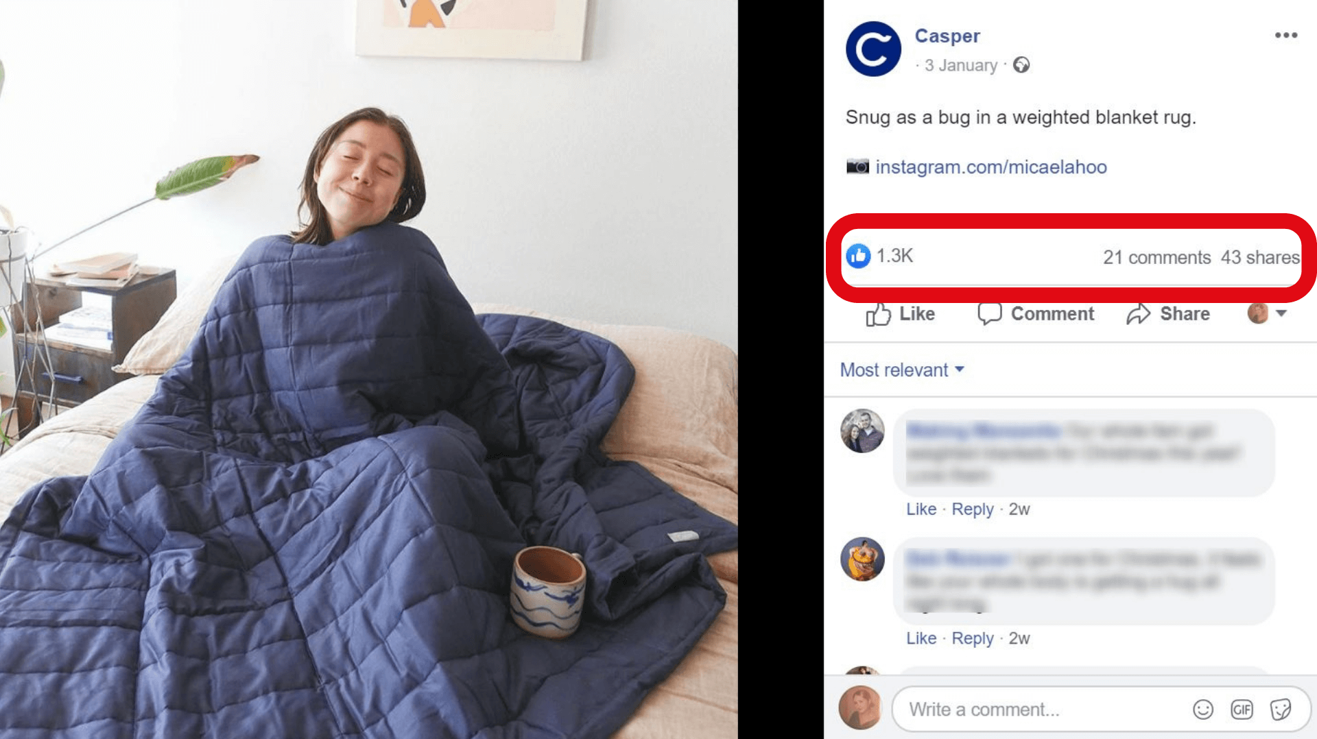 User generated content on Facebook