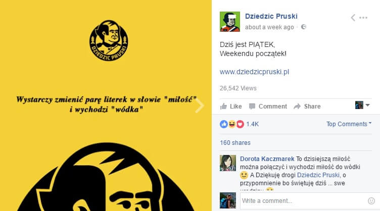 Dziedzic Pruski na Facebooku_screen-posta