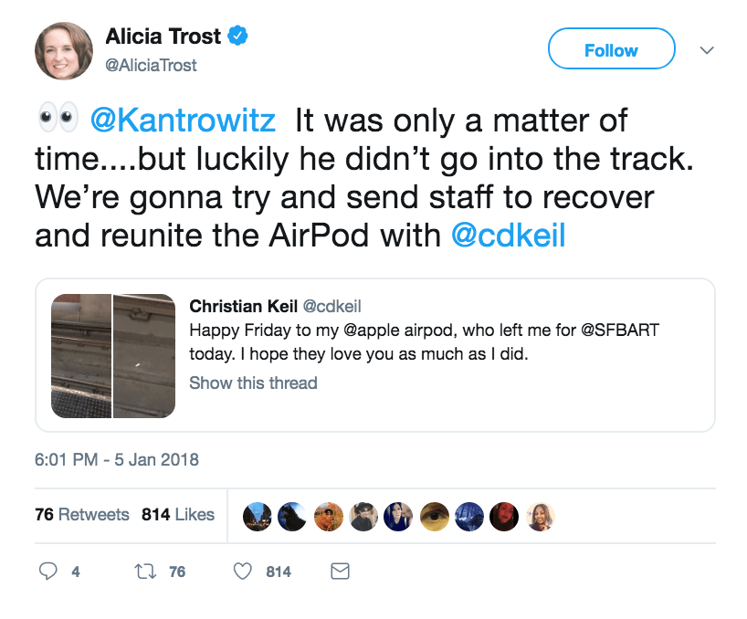 Alicia Trost tweet