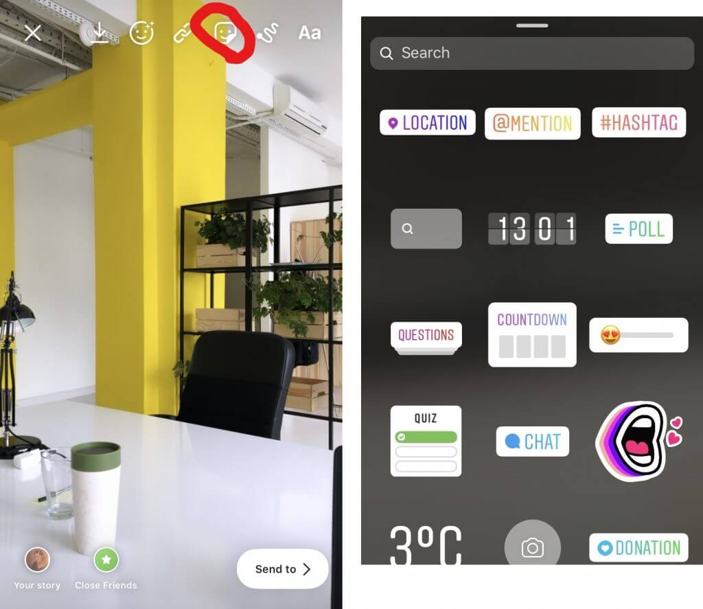 Instagram Stories stickers
