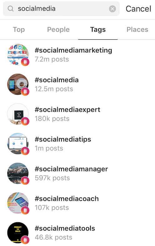 Instagram hashtag browser