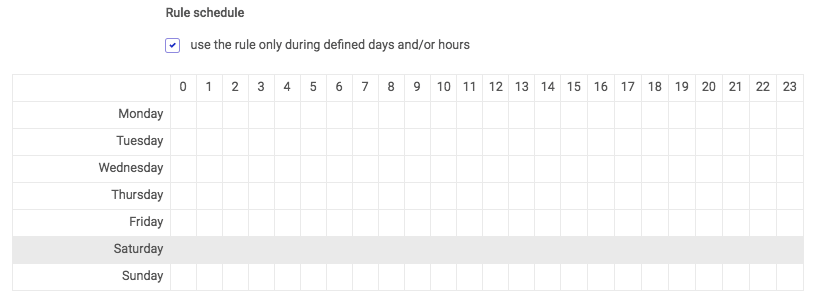 scheduling a rule