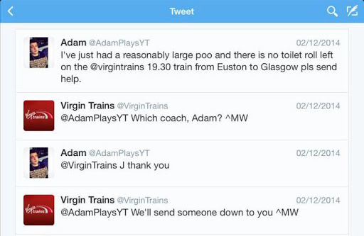 customer service on twitter example