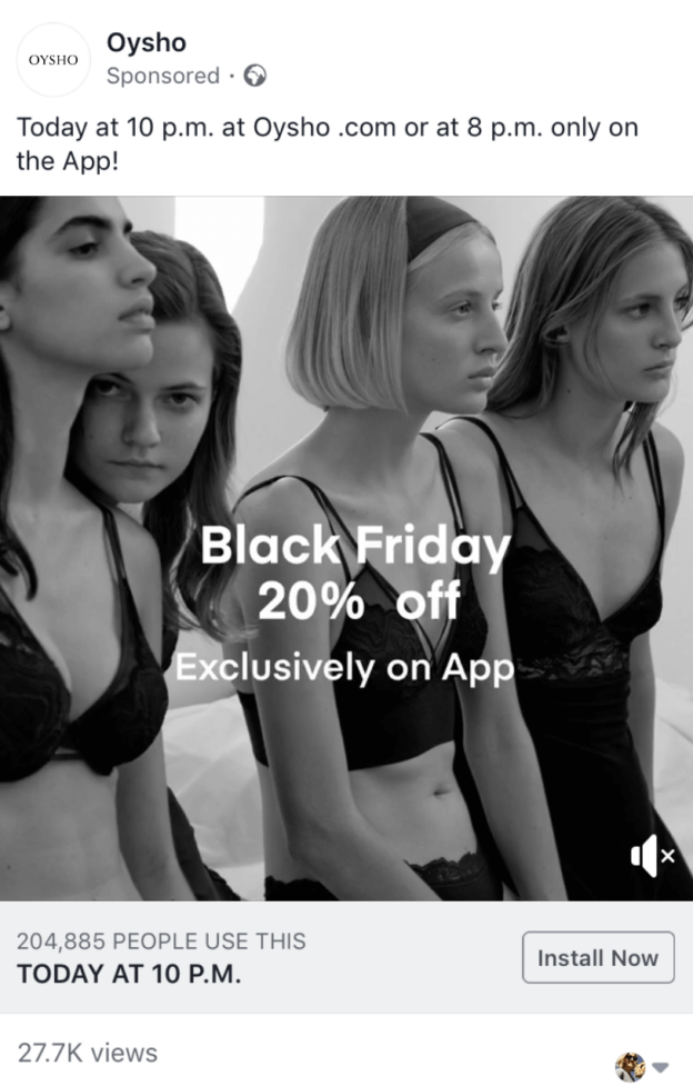 Facebook Black Friday Ad