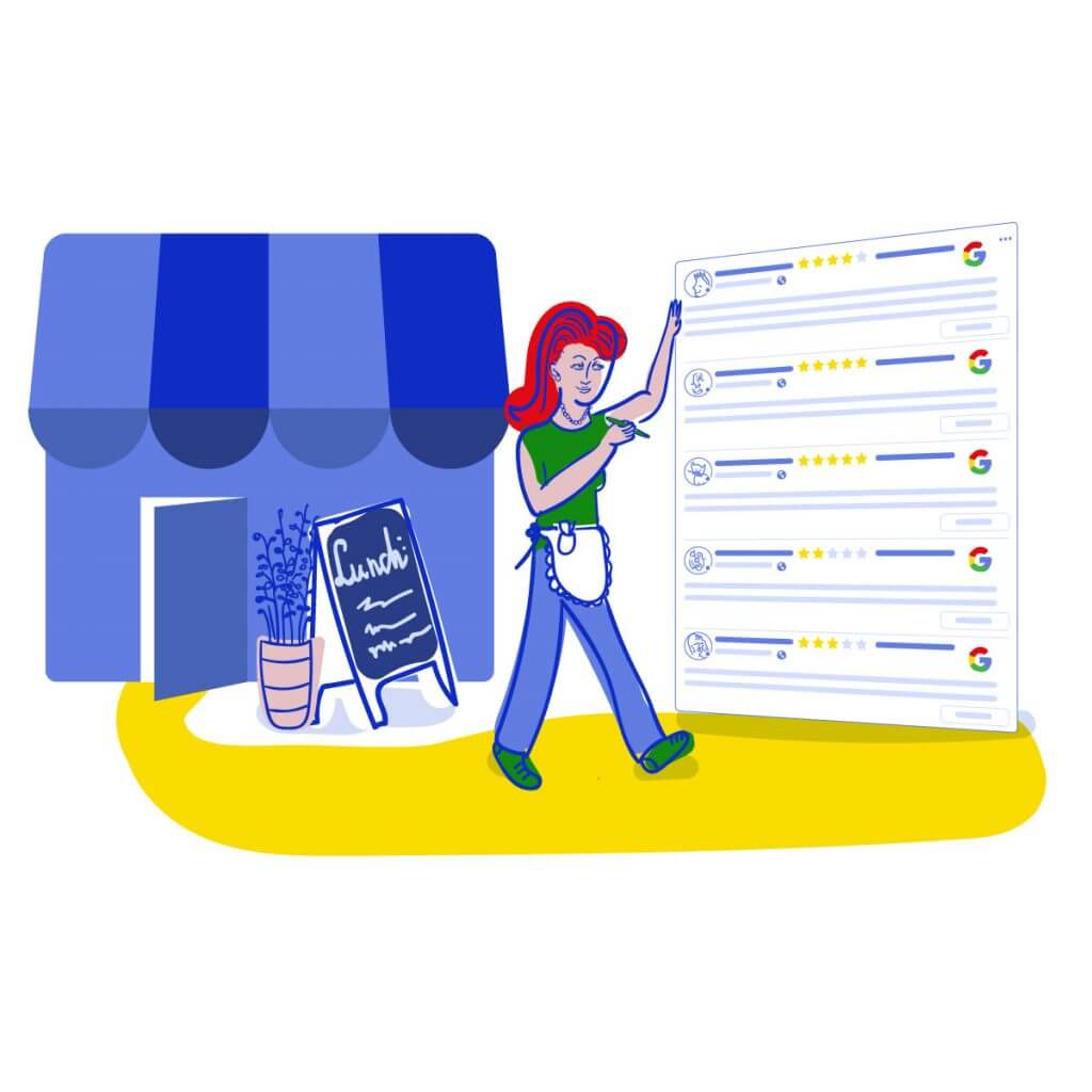 Google reviews NapoleonCat illustration
