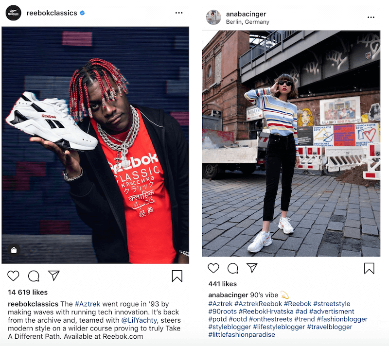 Reebok Aztrek influencer campaign Lil Yachty