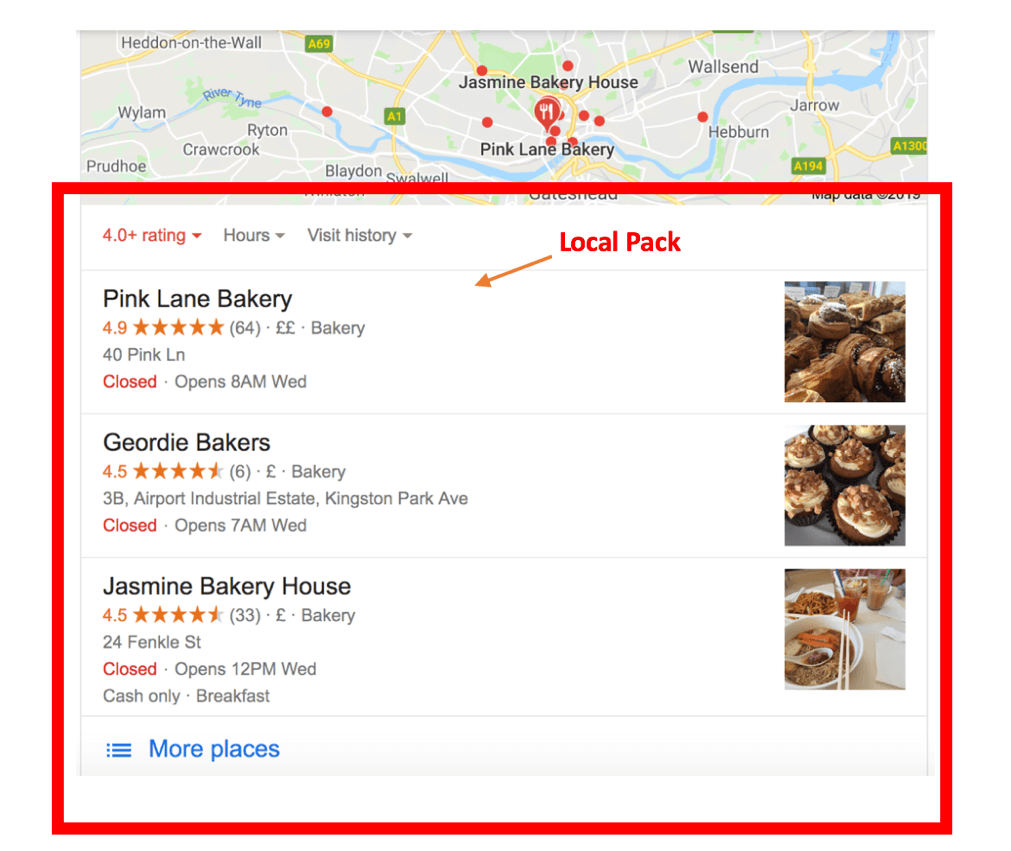 Google search Local Pack