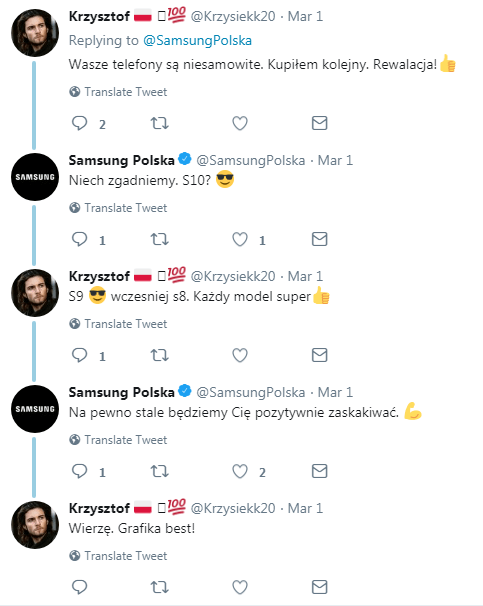 Obsługa klienta na Twitterze_Samsung