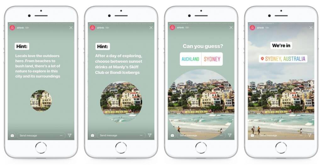 Airbnb engaging Instagram Stories