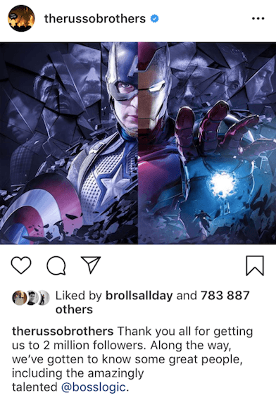 Russo brothers UGC on Instagram