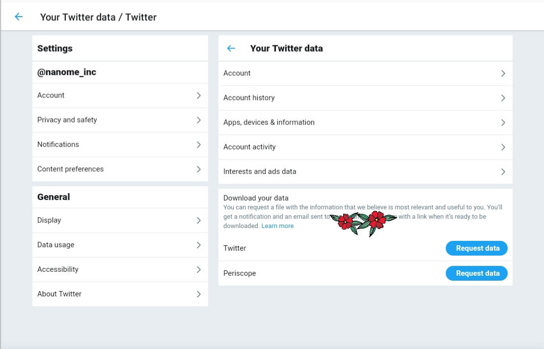 download twitter report