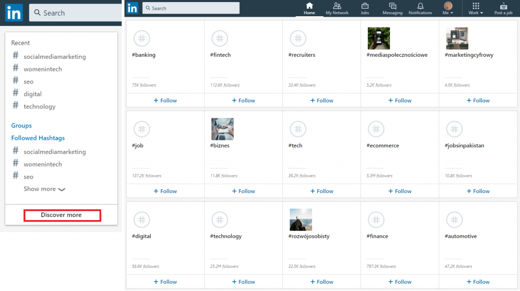 Discover more hashtags on LinkedIn