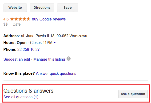 Google Questions and Answers