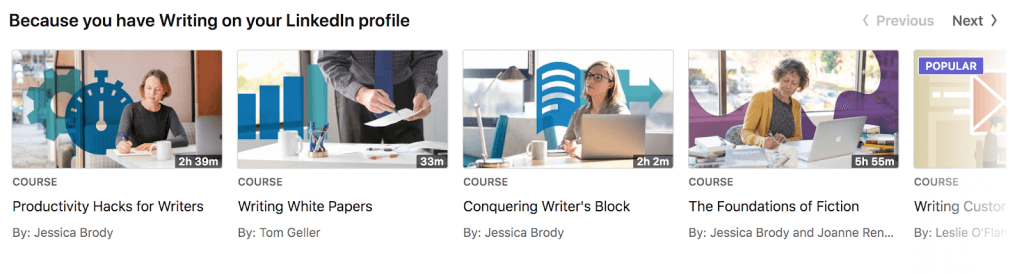 LinkedIn courses