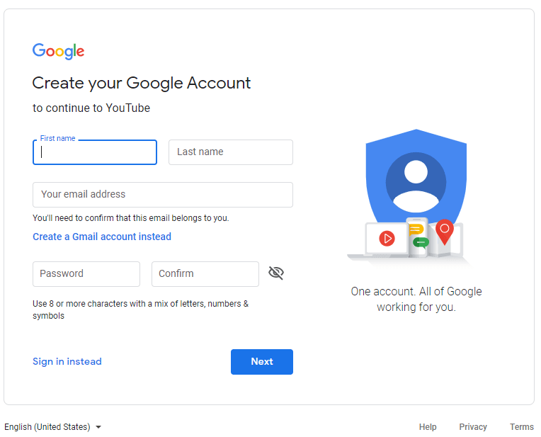 Create a Google Account