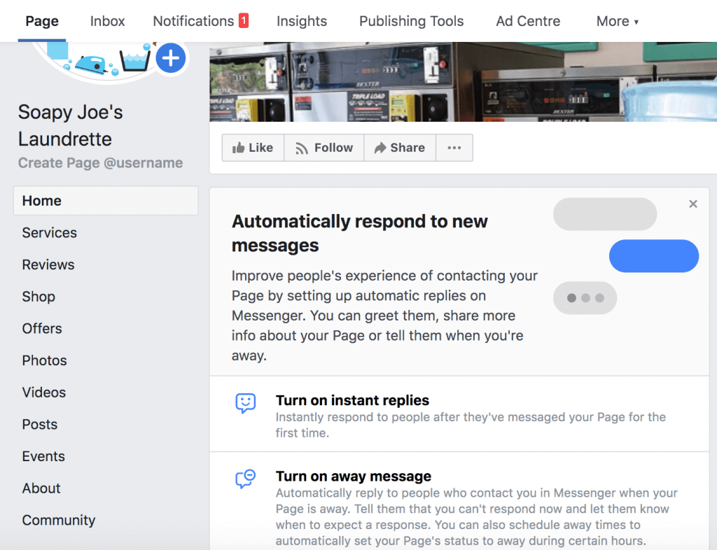 Automatically respond do messages - Facebook