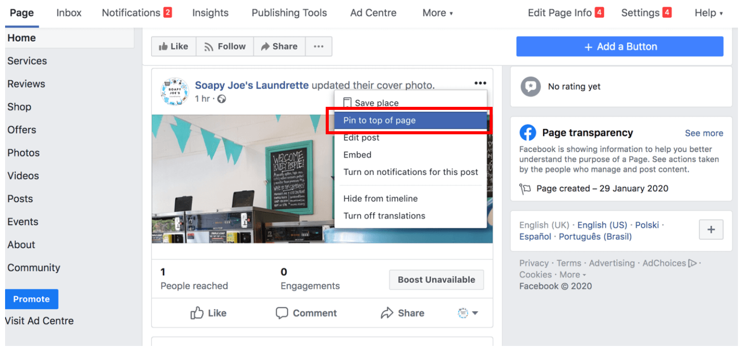 how to post on facebook marketplace as your business page