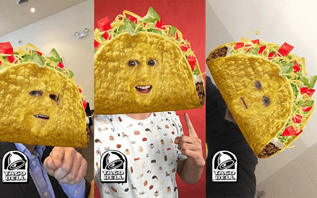 Taco Bell Snapchat AR filter