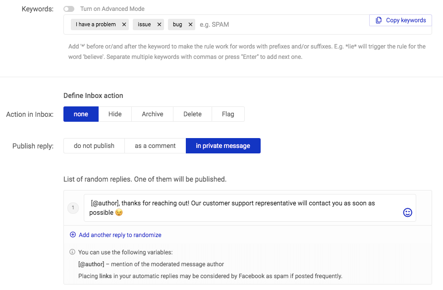 Automate social media moderation