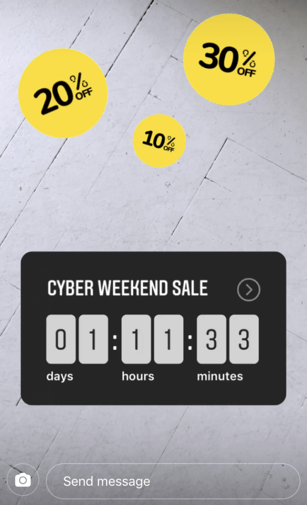 Instagram stories countdown