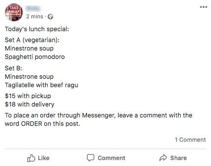Manage Takeout and Delivery Orders on Facebook