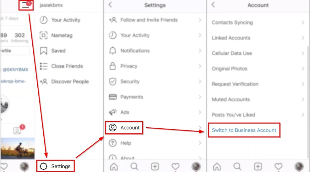 How to switch to business account - instagram analytics