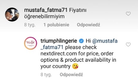 Automatyczne komentarze na Instagramie - przykład