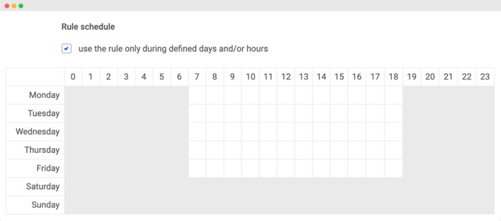 rule schedule