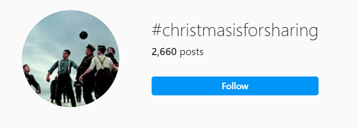 christmas is for sharing hashtag