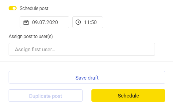 scheduling in NapoleonCat publisher