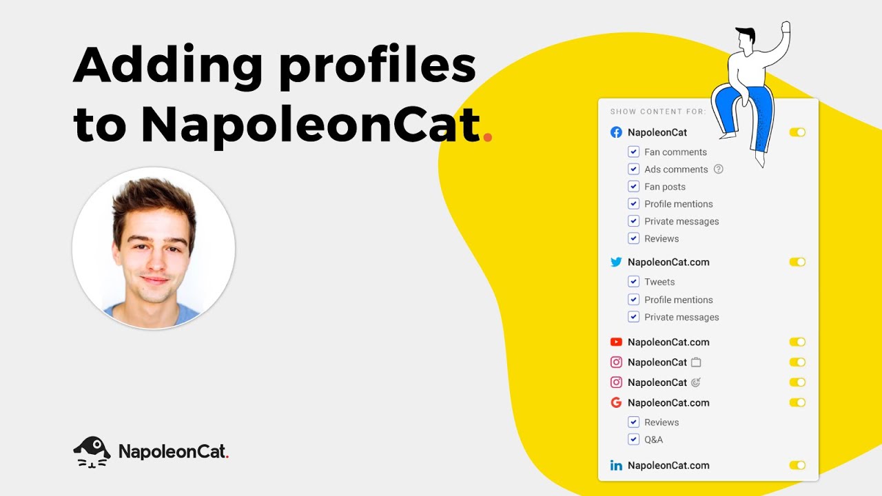 Adding social media profiles & pages in NapoleonCat