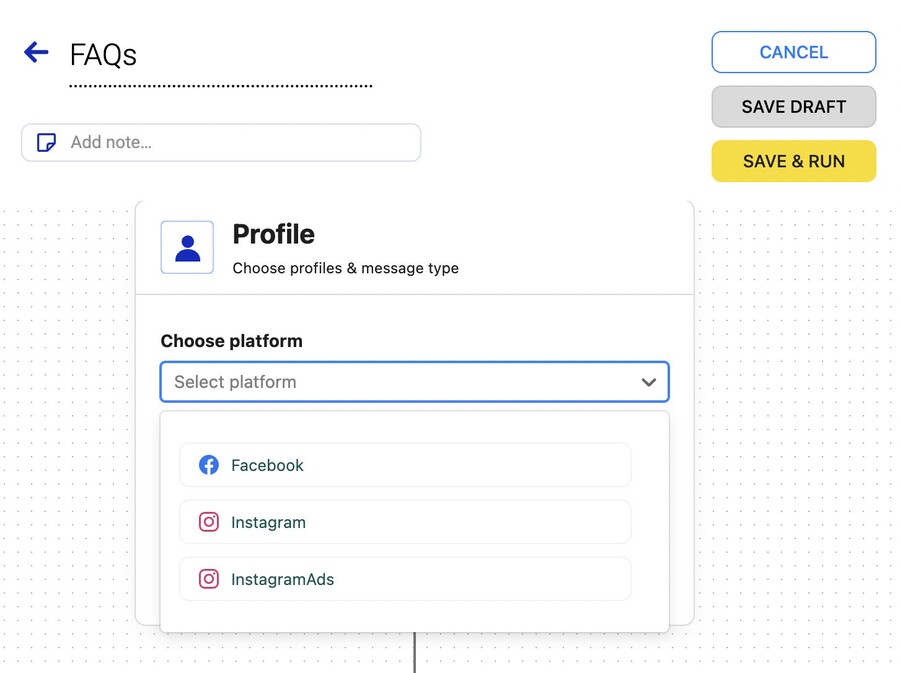 Automate Social Media Moderation - choosing profiles for Auto-moderation