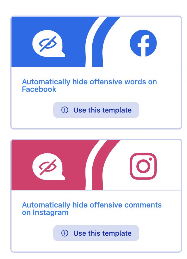Automate Social Media Moderation - ready-made Auto-moderation templates