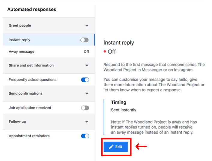 facebook auto message anyone that comments