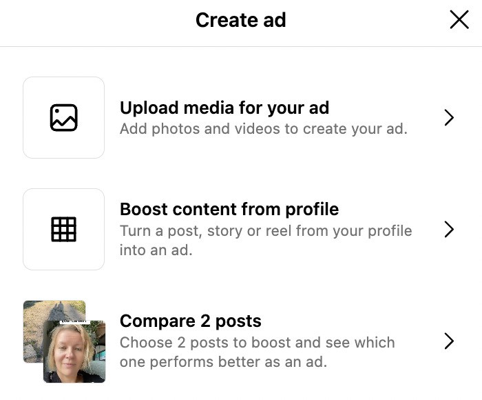 Instagram Ads - creating an Instagram ad