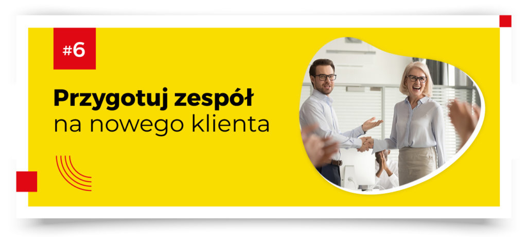 etykieta zespół na nowego klienta