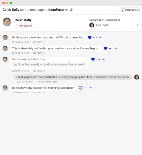 real-time conversations feature in NapoleonCat