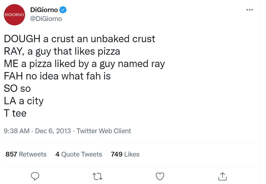 How To Become a Successful Social Media Manager - DiGiorno Tweet