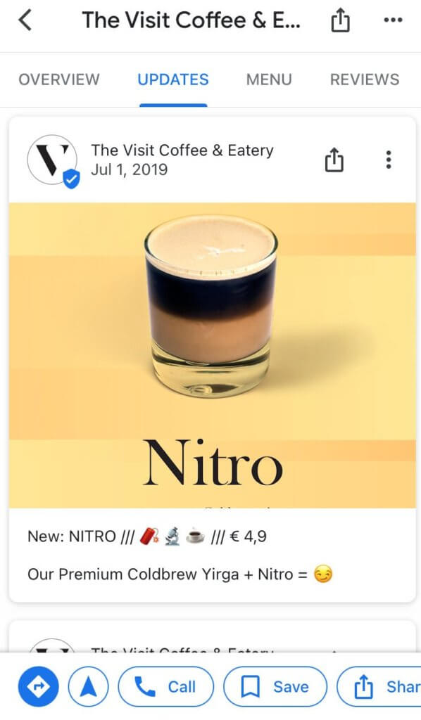 How to post on Google My Business - Nitro Brew
