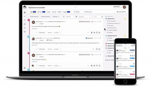 Manage comments and messages across platforms - all in one view