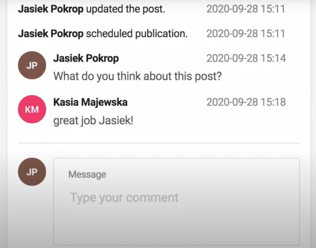 Scheduling posts on LinkedIn - internal feedback exchange