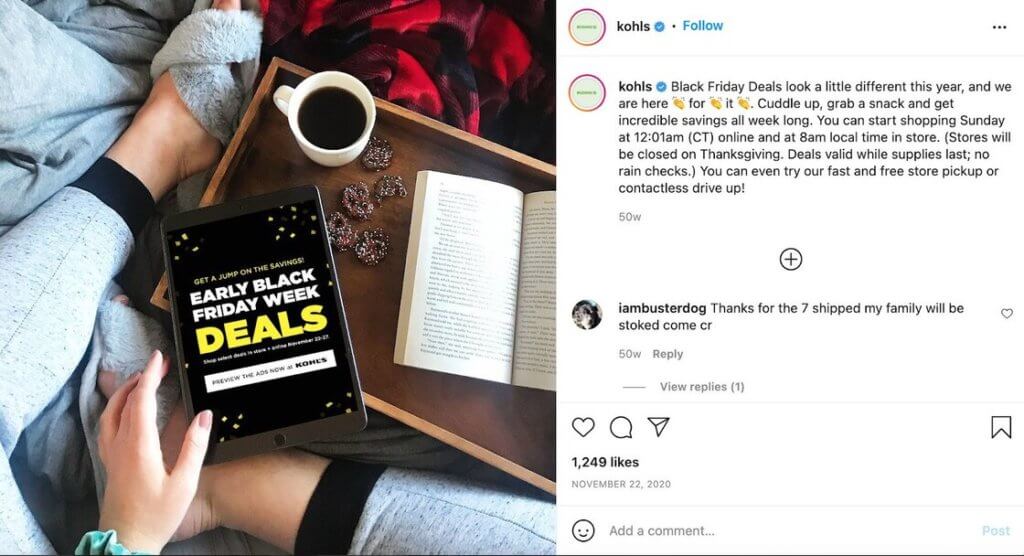 Best Black Friday social media campaign examples - Kohl 2