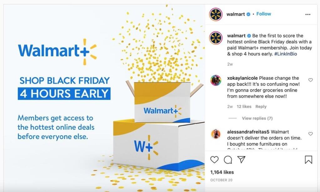 Best Black Friday social media campaign examples - Walmart 3