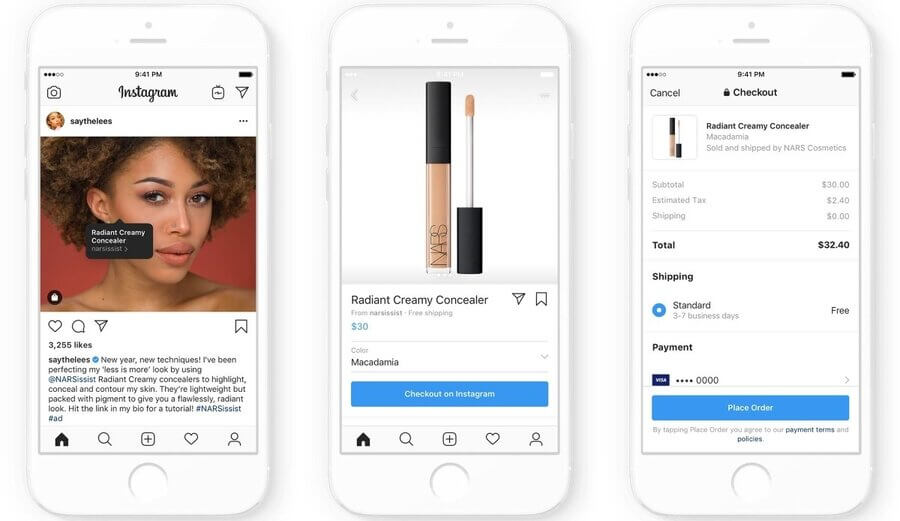 Best social media platforms for ecommerce - Instagram Creator Shopping