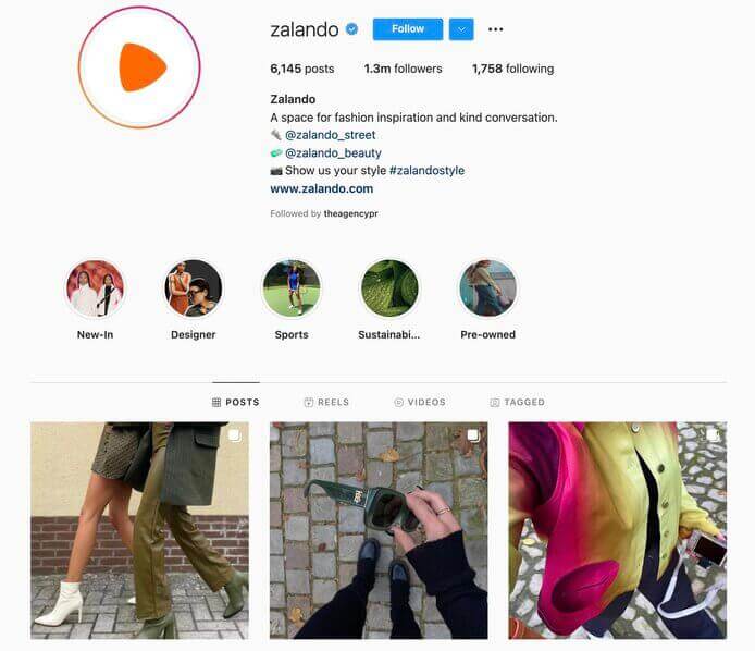 Best social media platforms for ecommerce - Zalando