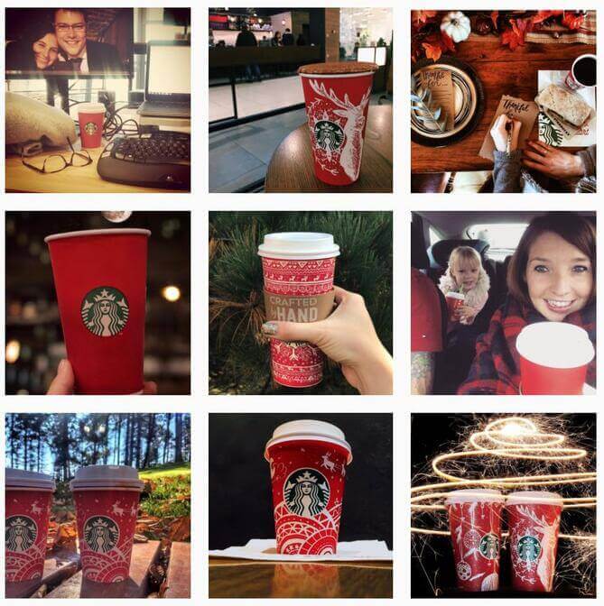 Christmas social media campaign - Starbucks cup