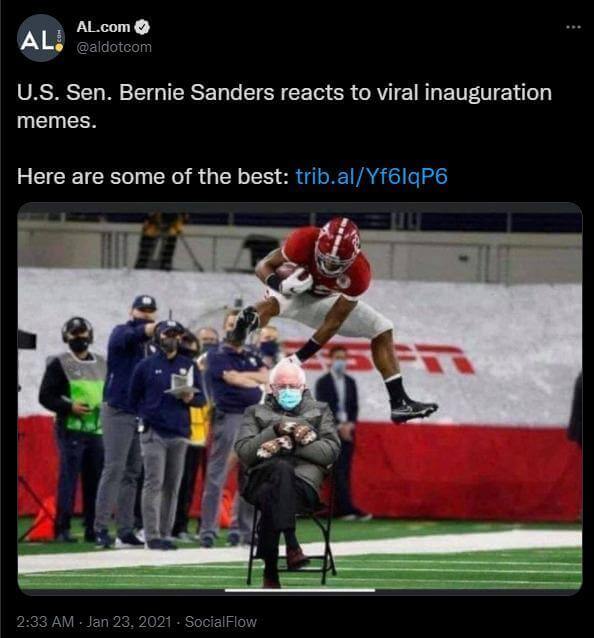 The biggest social media moments of 2021 - Bernie Sanders meme