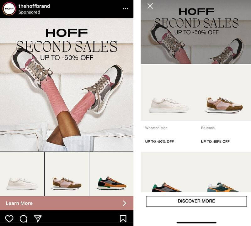 Facebook and instagram ads - Hoff’s product collection ads