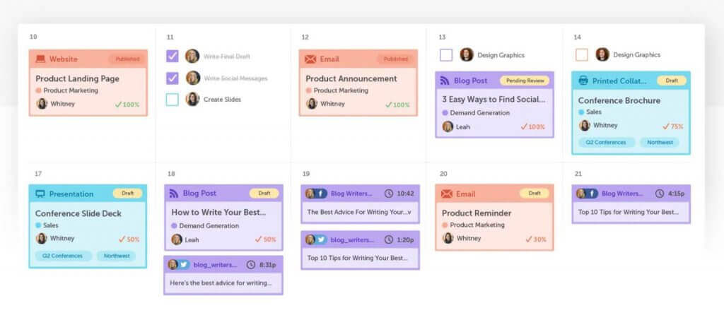 best social media automation tools - coschedule tool