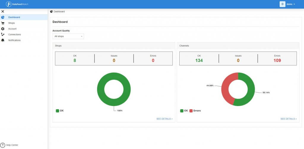 DataFeedWatch tool screenshot